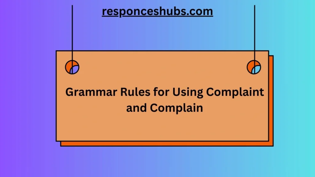 Grammar Rules for