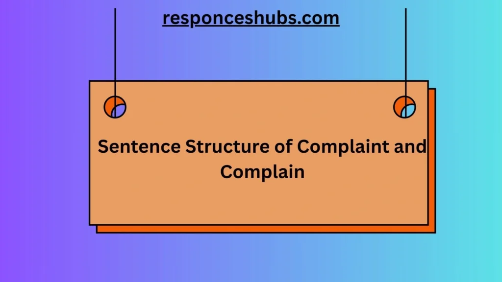 Sentence Structure 