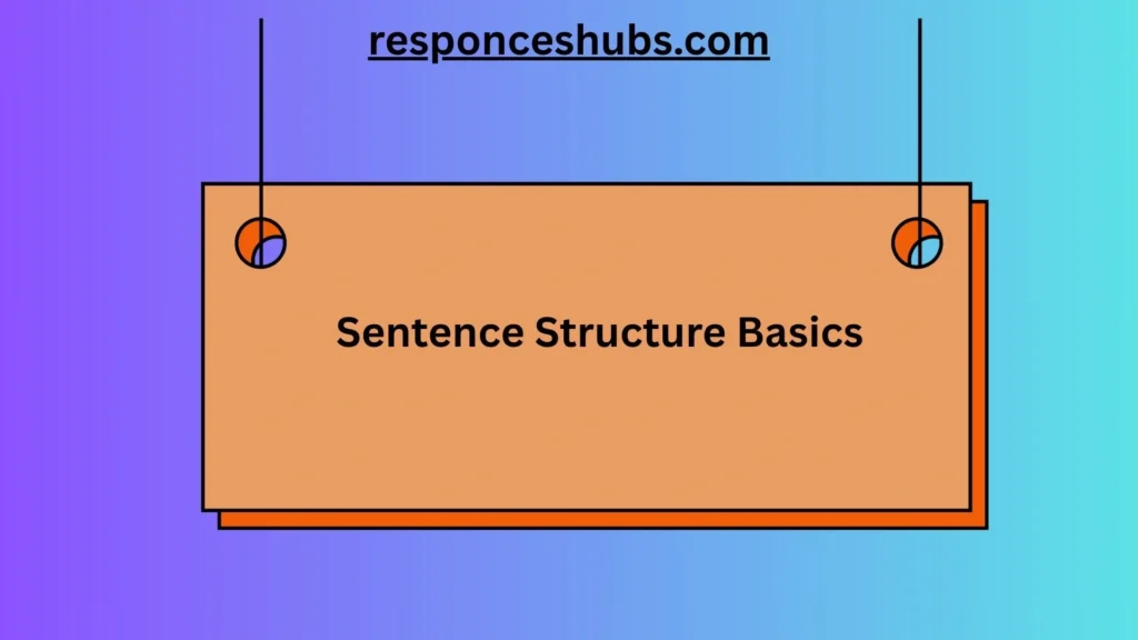 Sentence Structure Basics