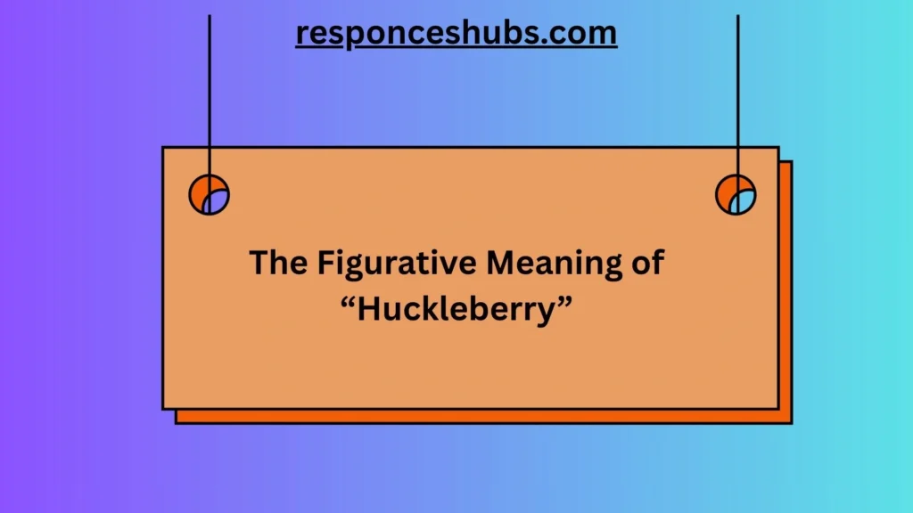 The Figurative Meaning of “Huckleberry”