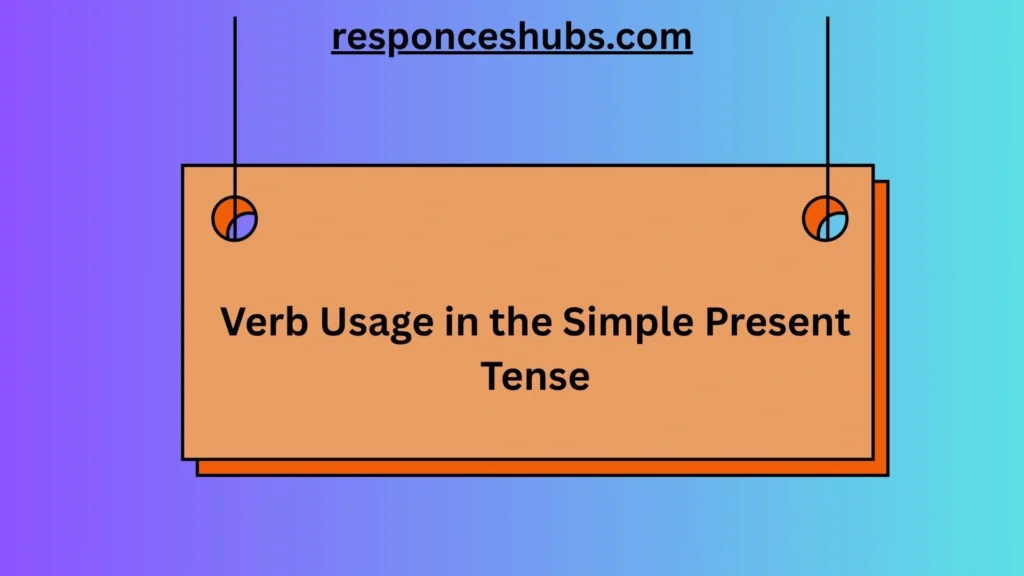 Verb Usage in the Simple Present Tense