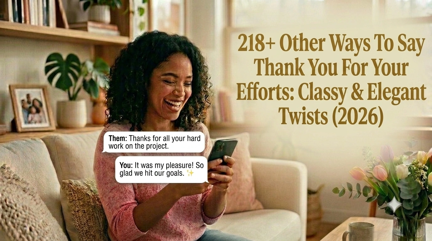 Other Ways To Say Thank You For Your Efforts