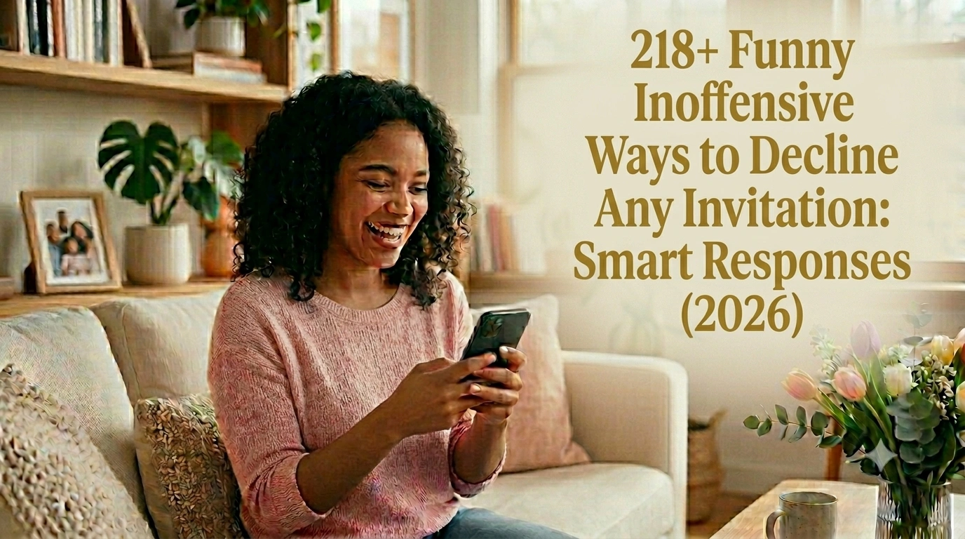 Funny Inoffensive Ways to Decline Any Invitation