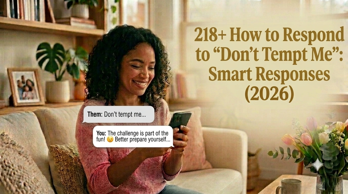 How to Respond to “Don’t Tempt Me”