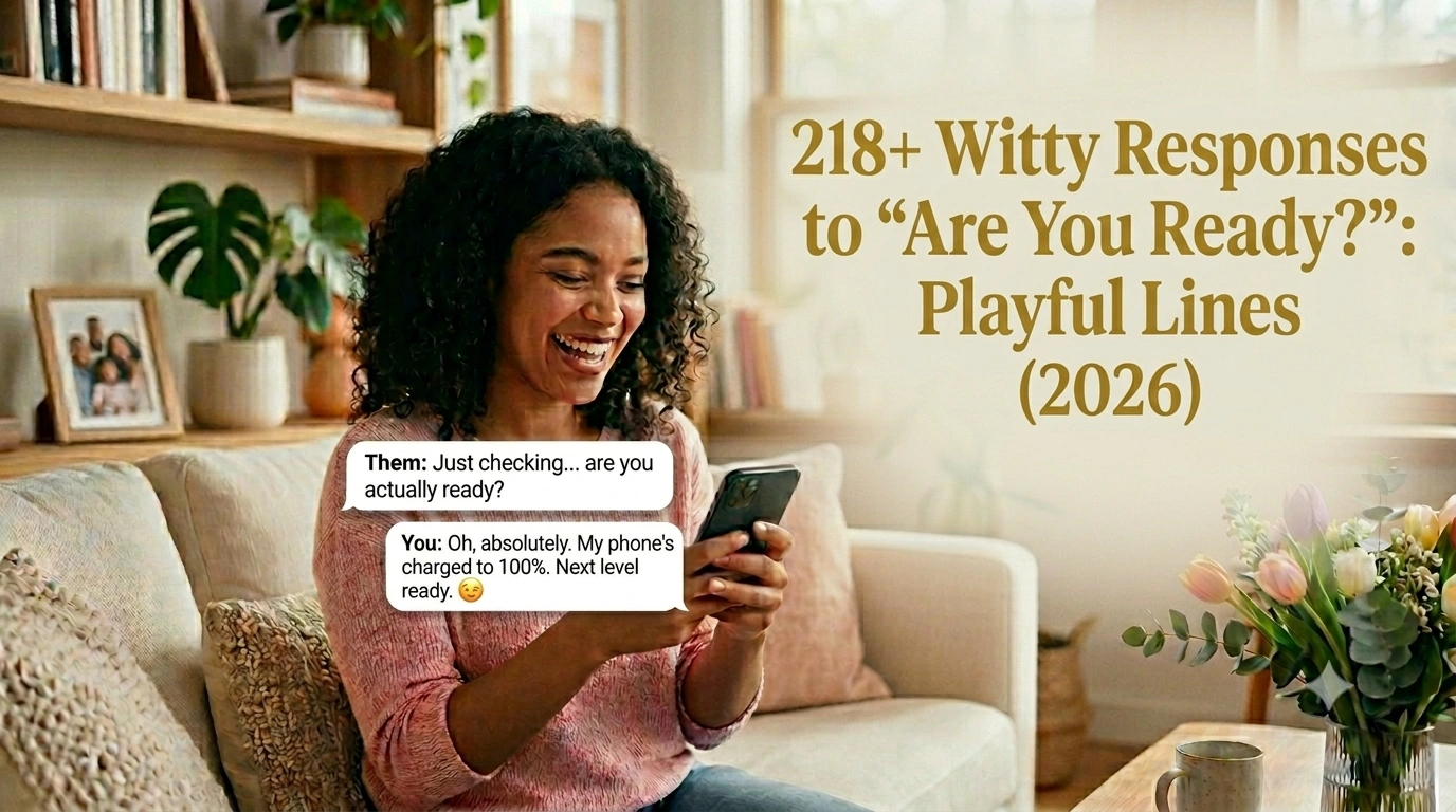Witty Responses to Are You Ready: Playful Lines