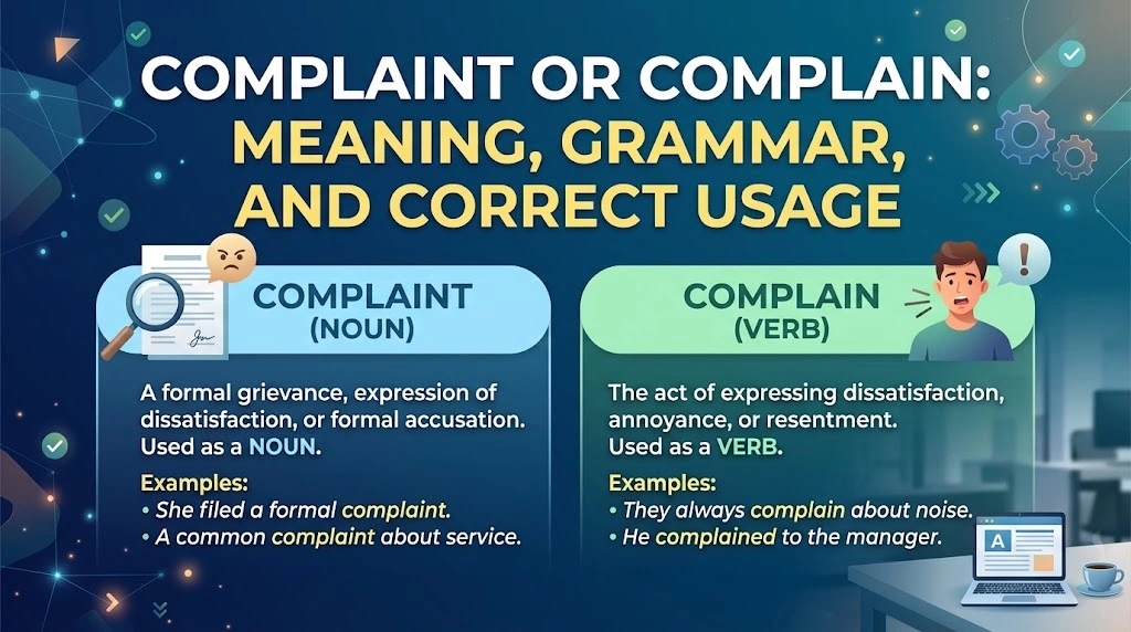 Complaint or Complain