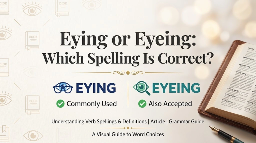 Eying or Eyeing